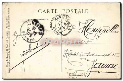 Ajaccio (Korsyka) — Pani Matka — Muzeum Hôtel-de-Ville — Wydawnictwo J. Moretti i Tomasi — Rewers