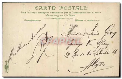 Ajaccio — Vista geral — Editor L. Lévy, n° 398 — Verso