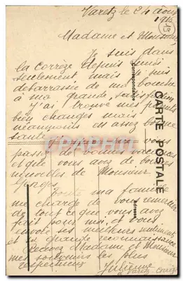 Varetz — Zamek Castel-Novel (Strona zachodnia) — Corrèze, wydawca nieznany, nr serii 1 — Rewers