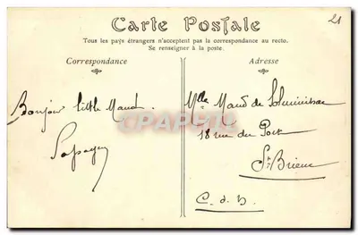 Dinard — La Rance, widok z mostu — Wydawca nieznany — Rewers