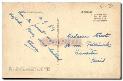 Dijon — Grobowiec Filipa Twardego — Anioły zebrani — Wydawca Letellier, Paryż — Rewers