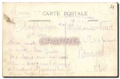 Dijon — Waterkasteel Darcy — uitgever R. G. n° 98 — Achterkant