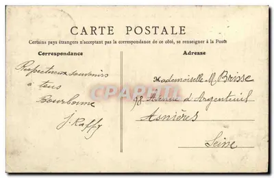 Bourbonne-les-Bains (Hte-Marne) — Estabelecimento dos Banhos — editor desconhecido, n° 25 — Verso