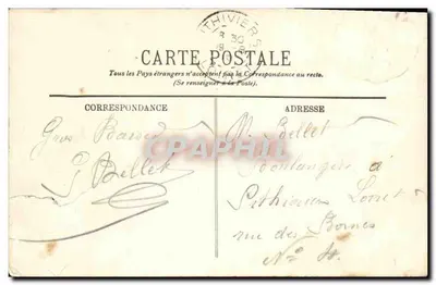 Chaumont pris de la Loire — Château et village sur rive — LL. Éditeur LL. — Verso