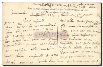 Laval (Mayenne) - O Velho Ponte e o Castelo — Edição Colibeau, papelaria — Verso