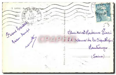 La Vallée de la Sarthe — Widok stacji i kościoła — Wydawnictwo O. P. - Paryż — Rewers
