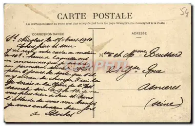 NANCY — Widok ogólny, z Bazyliki Świętego Epwra — wydawca nieznany, n° 60 — Rewers