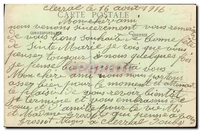 Nancy — Wnętrze dziedzińca budynku, Rue St-Nicolas, po bombardowaniu 9-10 września 1914 — Wydawnictwa Zjednoczone Nancy — Rewers