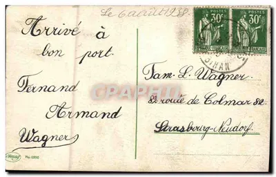 Pêcheur solitaire — scène de bord de mer avec maison et vague — éditeur Imago, n° 0500 — Verso