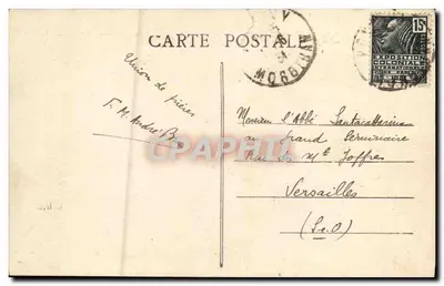 Nossa Senhora de Thymadeuc, Bréhan-Loudéac (Morbihan) — Novo Mosteiro — Vista geral Sudeste — P. A. Le Mouël, fot.-editor, Plémet (C.-du-N.) — Verso