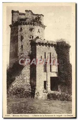 Elven (Morbihan) — A Entrada da Fortaleza de Largoët - O Donjon — n° 2707