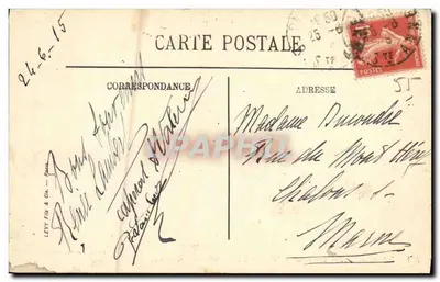 Bar-le-Duc — Brzegi Ornain i Most Notre-Dame — Wydanie Magazynów Zjednoczonych, nr 104 — Rewers