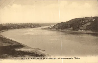 La Roche-Bernard (Morbihan) — Panorama sobre a Vilaine — J. Nozais, editor, Nantes