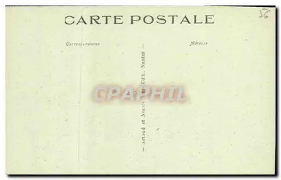 La Roche-Bernard (Morbihan) — As Rochas e a Vilaine — Editor Artaud e Nozais, N°7 — Verso