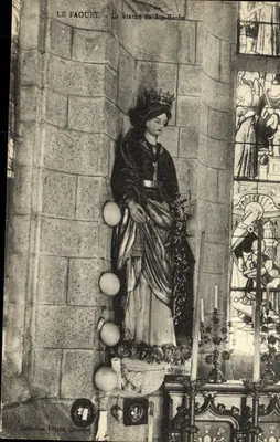 Le Faouët - A Estátua de Santa Bárbara — Coleção Villard, Quimper