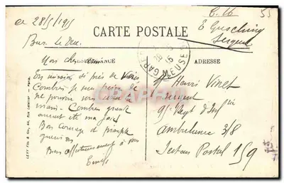 Bar-le-Duc — Piazza Reggio e la Prefettura — Edizione Colas, n°100 — Verso