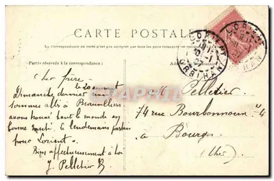 Estátua de Simon em Lorient — Praça do Morbihan — Coleção Villard, Quimper — Verso