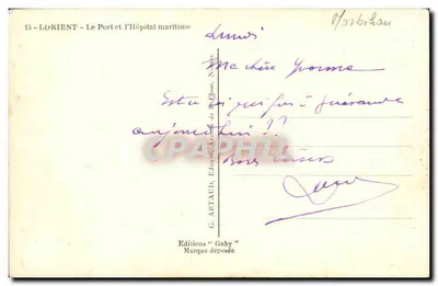 Lorient — Port i Morska Szpitalnicza — G. Artaud, Wydawnictwo Guby — Rewers