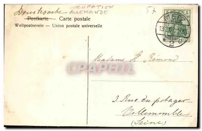 Metz — Neues Generalkommando — wydawca nieznany, numer serii nie widoczny — Rewers