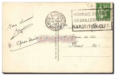 Metz — Nowa Ewangelicka Katedra — Wydawca C.A.A. nr 46 — Rewers