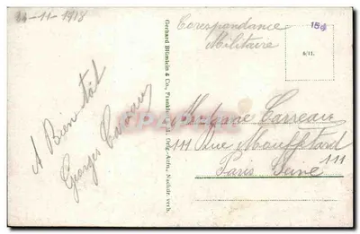 Metz, Ludwigstaden — widok rzeki i katedry — wydawca nieznany — Rewers