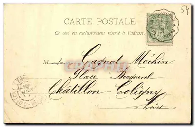Tarjeta postal antigua Toul — Place Chanzy — Reverso