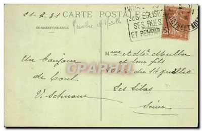 Hospital Gama em Toul — Toul Pittoresque — Editor E. Briquet em Toul — Verso