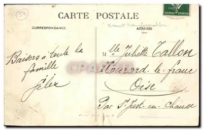 Lunéville — O Canal dos Bosquetes visto da Cascata — Lihé-édit, Lunéville — Verso