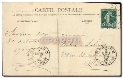 Lunéville - O Castelo visto dos Bosquetes — editor não identificado — Verso