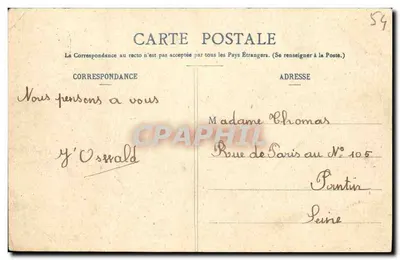 Lunéville - O Castelo visto da Avenida de Hércules — Quantin, lib.édit. — Verso