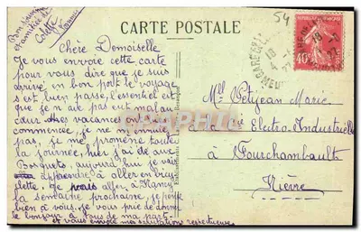 Lunéville — Les Bosquets — O Jato d'Água — C.L.S. n°22891 — Verso