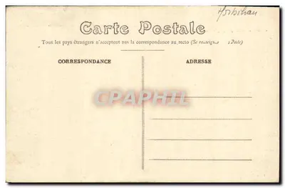 Campénéac (Morbihan) — Domínio de Trécesson — Rocha curiosa chamada Castelo de Pied d'Anon — Editor E. Hars-Robert, n° 4640 — Verso