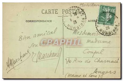 St-Gildas-de-Rhuys — Vista geral da Abadia, frente ao mar em Porthas — H. Laurent, Port-Louis, n° 4356 — Verso