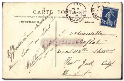 Saint-Cyr-au-Mont-d'Or — A Igreja — B. F., Paris, n°600 — Verso