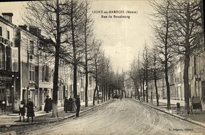LIGNY-en-BARROIS (Meuse) — Rue de Strasbourg — L. Jolignon, editor