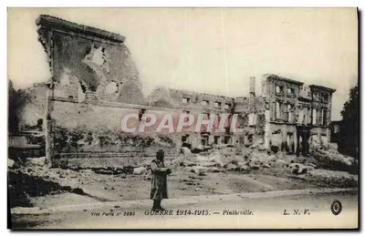 Pintheville — Ruínas após a guerra 1914-1915 — L.N.V.