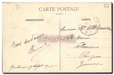 Presqu'île de Quiberon (Morbihan) — Vista das ondas em Port-Pigeon — Coleção L. T. L. Duiberton — Verso