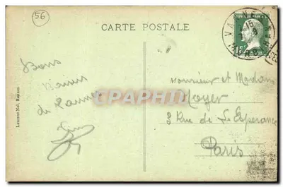 Presqu'île de Quiberon — Port-Bara — editor Laurent-Nel, n° 1252 — Verso