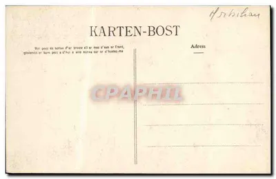 Londyn — kolorowana karta z historią — KARTEN-BOST — Rewers