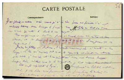 Pontivy - Cour de Honra do Liceu — Coleção Le Cunf, Pontivy — Verso