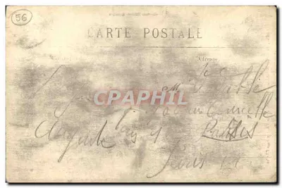 Estátua milagrosa de Santa Ana de Auray na Arca — Coleção Villedet, Quimper — n° 2056 — Verso