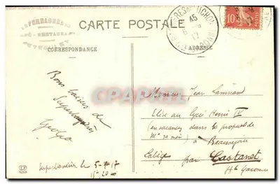 Luchon - Buvette do Pré — Hotel Labeuche, 1ª Série — Verso