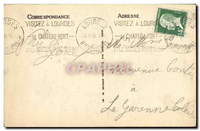 Jaskinia Véniée — Lourdes — wydawca nieznany — Rewers