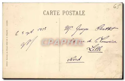 Lourdes — Vista generale e Pic du Jer — Platinogravure L.L. Parigi — Verso