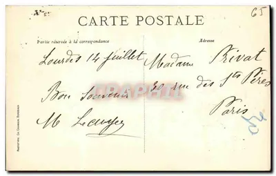 Lourdes — Bazylika i Krzyż Bretoński — C. B. — Rewers