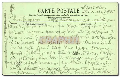 Lourdes — Most na bulwarze i zamok — LL. n°91 — Rewers