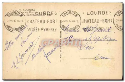 Lourdes — La bendición del Santísimo Sacramento — Ed. del Parvis del Rosario, Lourdes — Reverso