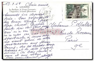 Stulecie Lourdes — Święta Bernadetta — Wyd. Luf — Rewers