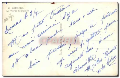 Lourdes — A Virgem Coroada — Ed. Lagny — Verso