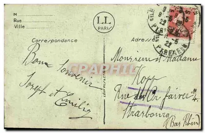 Lourdes — widok z basyliki i jaskini — Lévy Frères — Rewers